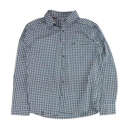 White Check Long Sleeve Button Down