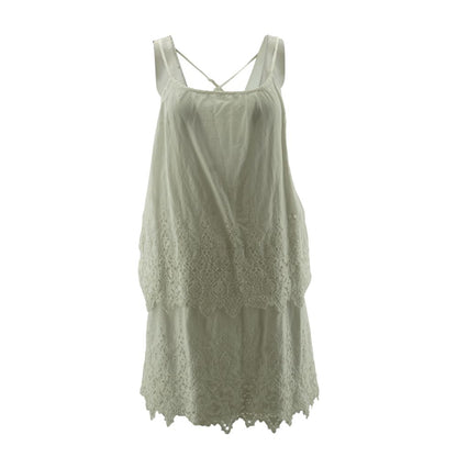 White Eyelet Mini Dress