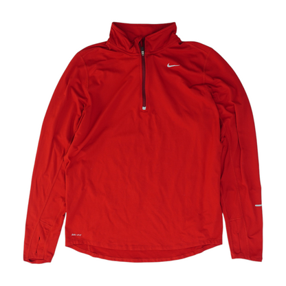 Red Solid 1/4 Zip Pullover