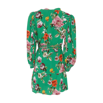 Green Floral Mini Dress