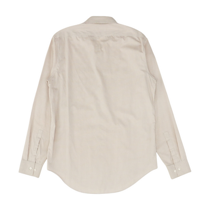Beige Check Long Sleeve Button Down