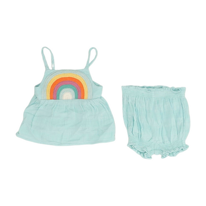 Blue Sleeveless Set