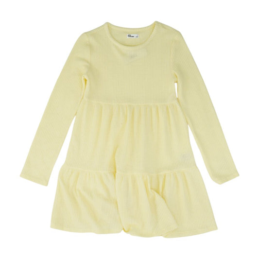 Yellow Solid Midi Dress