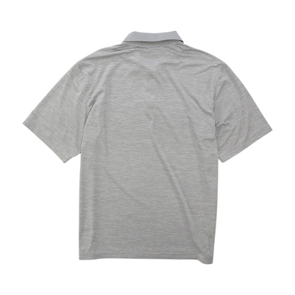 Gray Solid Short Sleeve Polo