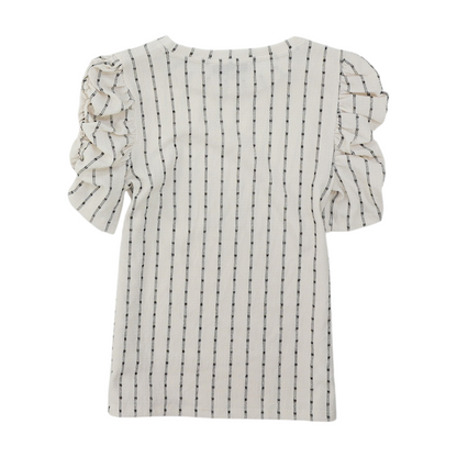 Ivory Striped Blouse