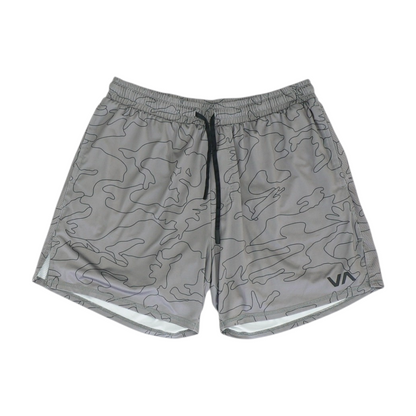 Gray Graphic Active Shorts