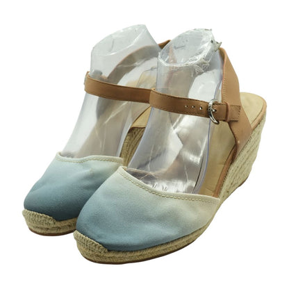Blue Wedged Sandals