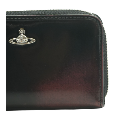 Black Zip Around Advan Compact Wallet