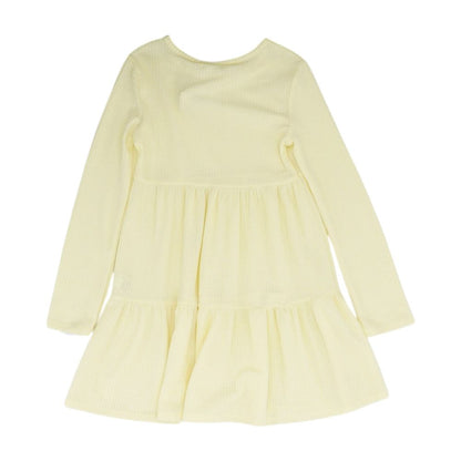 Yellow Solid Midi Dress