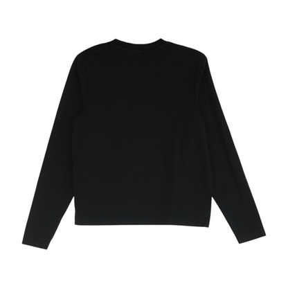 Black Solid Sweatshirt Pullover
