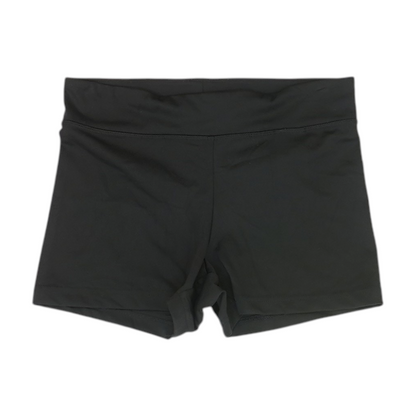 Black Solid Active Shorts