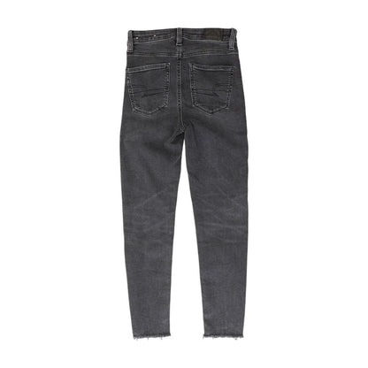 Black Solid High Rise Jeans
