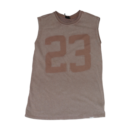 Brown Solid Casual Tank