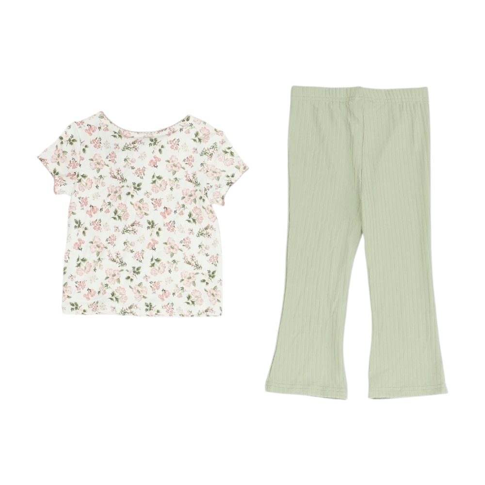 Daisy Fuentes Pink Floral Short Sleeve Set – Image 2