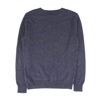 Navy Solid Pullover Sweater