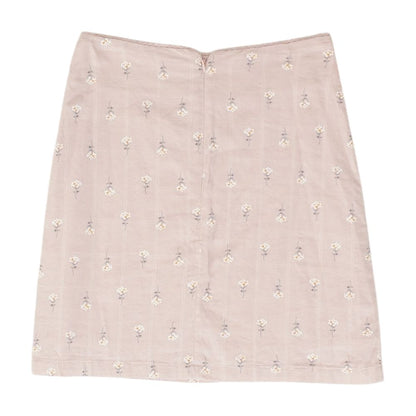 Pink Floral Mini Skirt