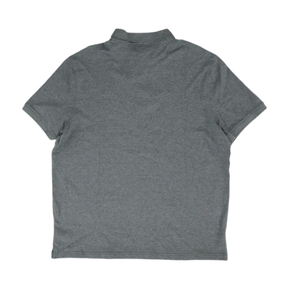 Gray Solid Short Sleeve Polo