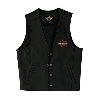 Black Solid Casual Vest