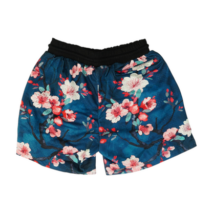 Teal Floral Active Shorts