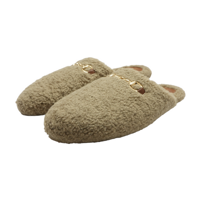 Brown House Slipper Flats