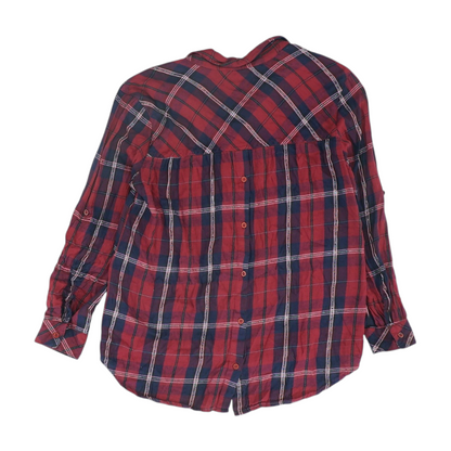 Burgundy Plaid Flannel Button Down