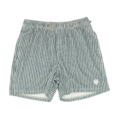 Blue Striped Active Shorts