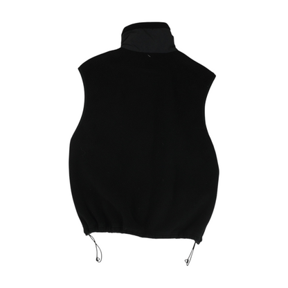 Black Solid Casual Vest