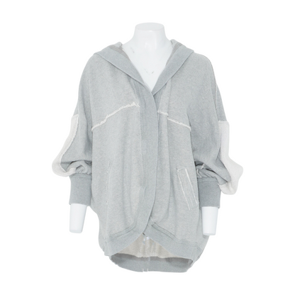 Gray Polka Dot Cardigan Sweater
