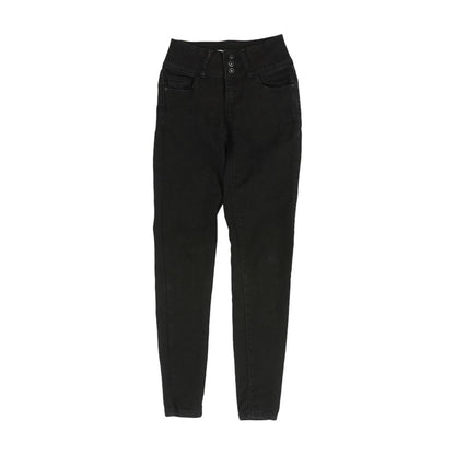 Black Solid Jeans