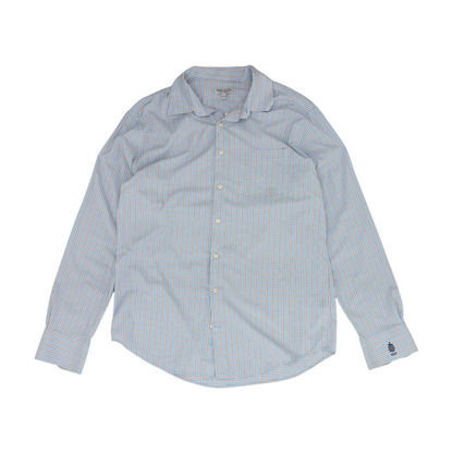 Blue Plaid Long Sleeve Button Down