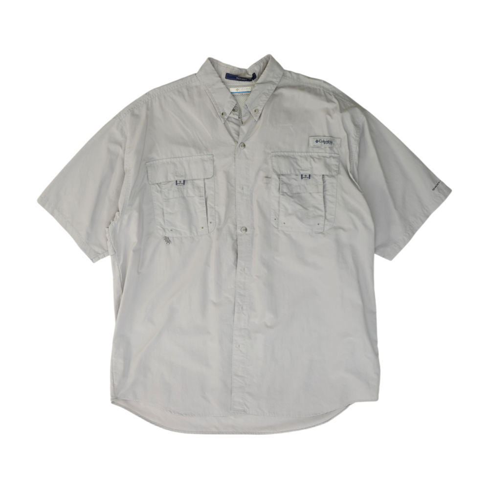 Gray Tall Solid Outdoor Button Down