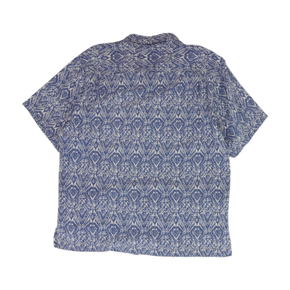Blue Print Short Sleeve Button Down