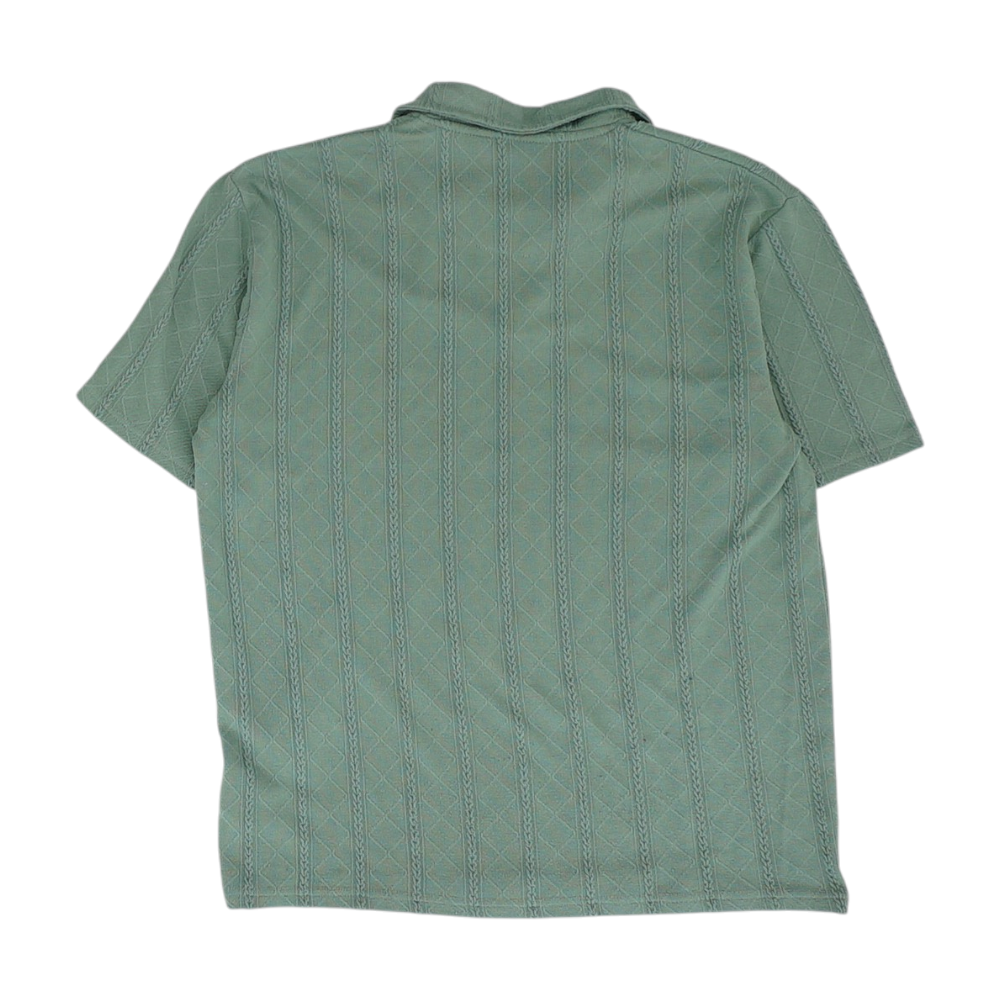 Green Solid Short Sleeve Polo