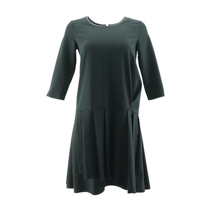 Black Solid Mini Dress