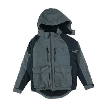 Gray Color Block Jacket