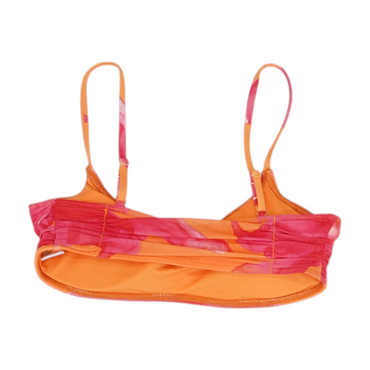 Orange Print Swim Top
