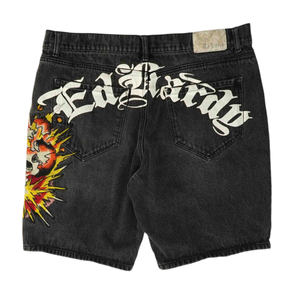 Black Denim Shorts