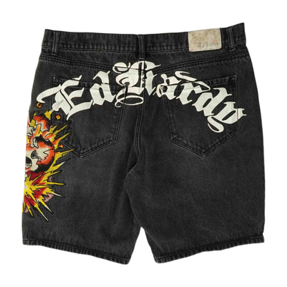 Black Denim Shorts