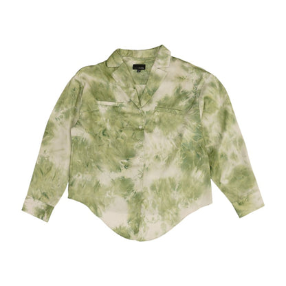 Green Tie Dye Button Down
