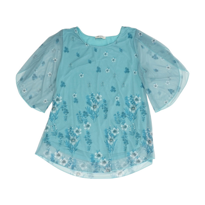 Blue Floral Blouse