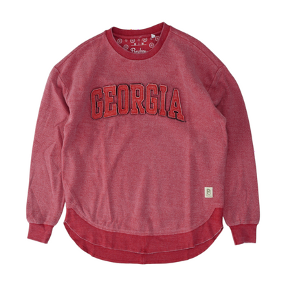 Red Georgia Bulldogs Solid Sweatshirt Pullover