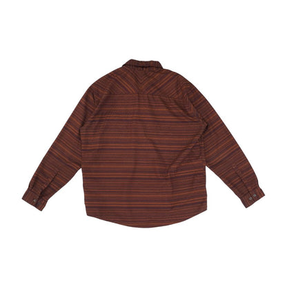 Rust Striped Long Sleeve Button Down