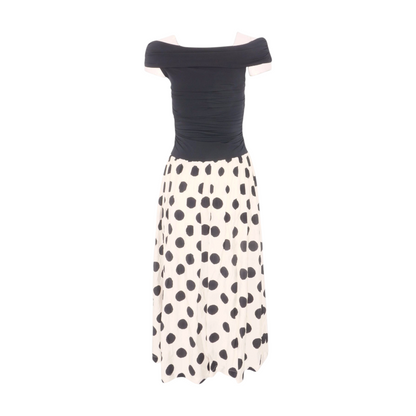 Black Color Block Midi Dress