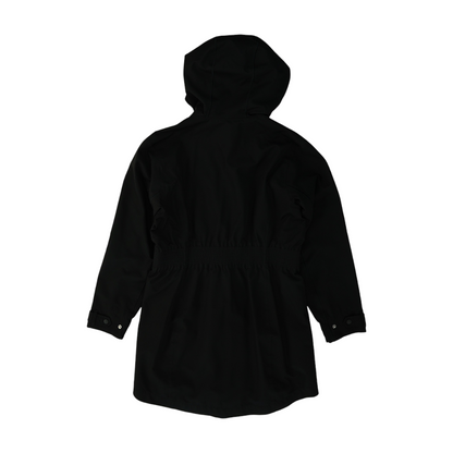 Black Solid Rain Coat