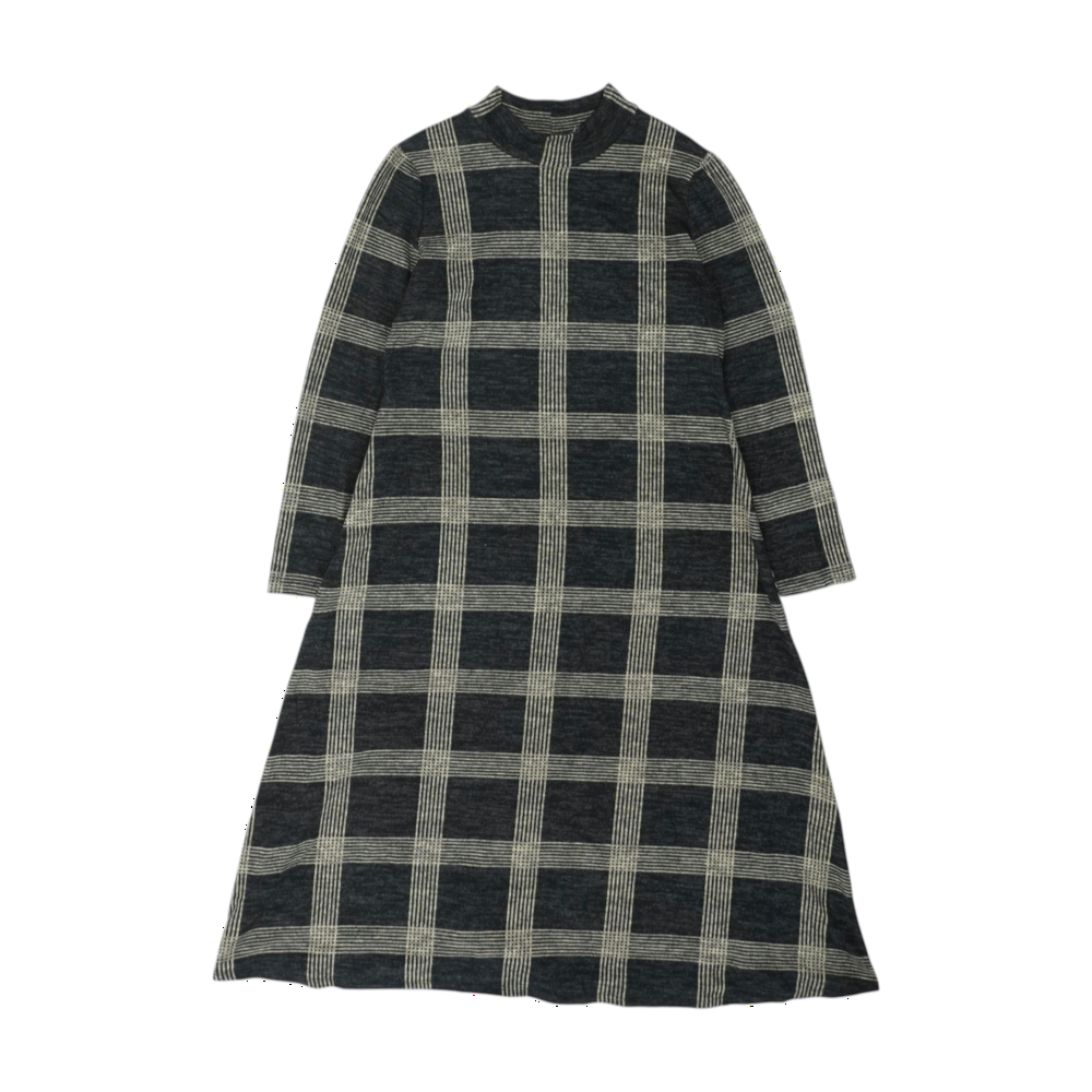 Charcoal Plaid Maxi Dress