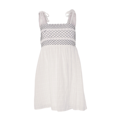 White Abstract Mini Dress
