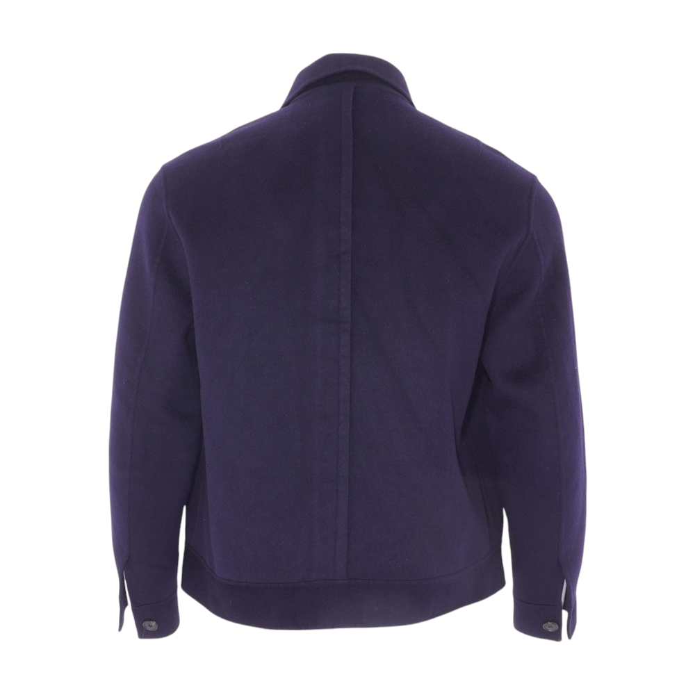 Double-sided Wool and Cashmere Jacket in Navy