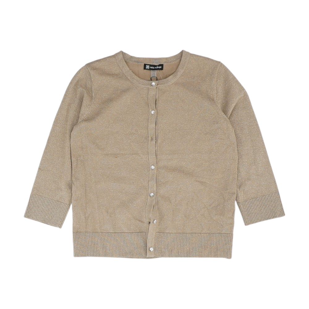 Cable & Gauge Brown Cardigan Sweater – Image 1
