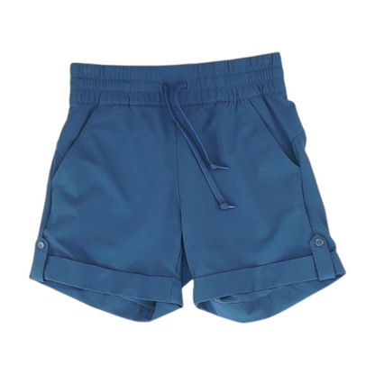 Blue Solid Active Shorts