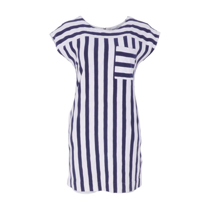 White Striped Mini Dress